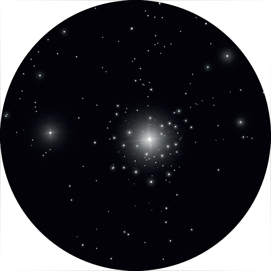 Immagine di NGC 2362 con un telescopio da 16 pollici e
ingrandimento da 138 a 400x. Anna Ebeling