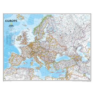 National Geographic Carta continentale Europa politica, laminata